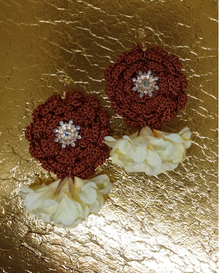 Dizajnové náušnice "Aranžérsky kvet"